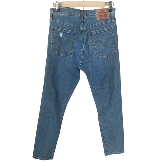 Levi's Wedgie Skinny Distressed Jeans with Button Fly - Picture 2 of 7